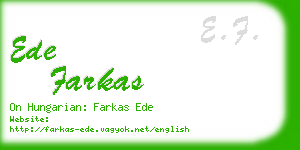 ede farkas business card